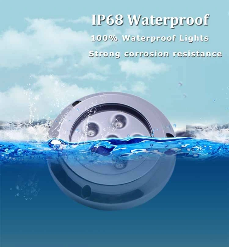 IP68 Waterproof RGBW Submersible 12 Volts 316ss Marine Boat LED Underwater Lights for Yacht