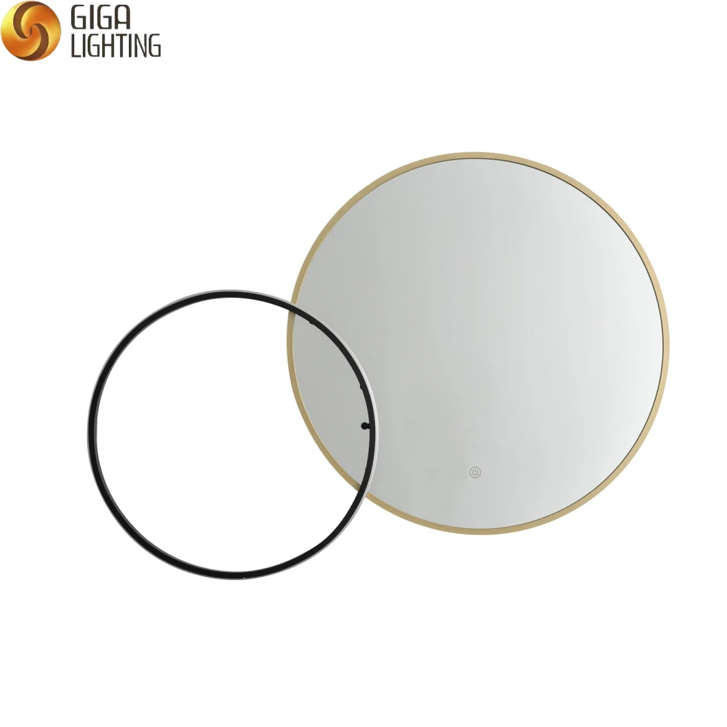 20W Round Dimmable Lighting Aluminum Frame Smart Multi-Functional Mirror Lamp Vanity Makeup LED Mirror Light