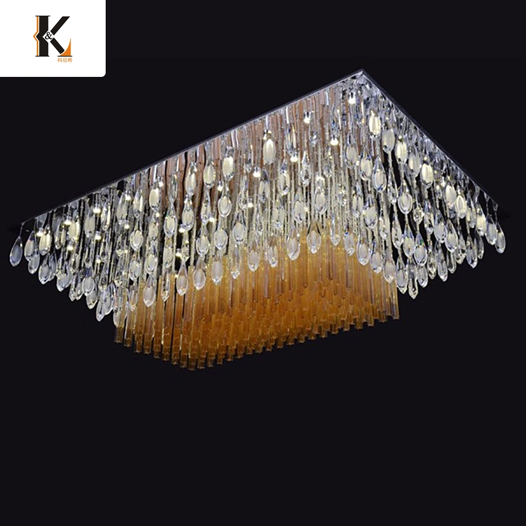 LED Ceiling Crystal China Indoors Mini Modern Crystal Candle Chandeliers Lighting Fixture Dining Room Flush Mount Rain Drop Pendant Ceiling Light