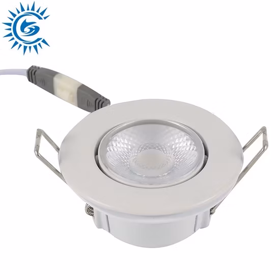 Feuerbeständiges 3CCT schaltbares, dimmbares 7W LED-Downlight für den Innenbereich